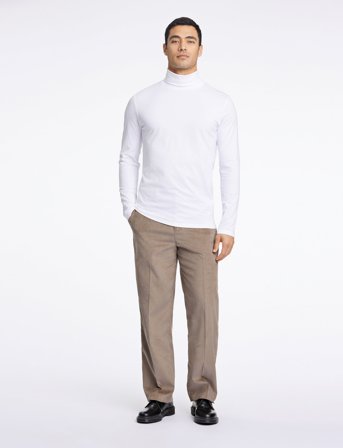 Lindbergh Roll Neck Tee L/S - White - L