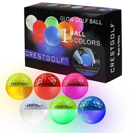 6 stk. LED-lysende golfballer Nattgaver for barn og voksne