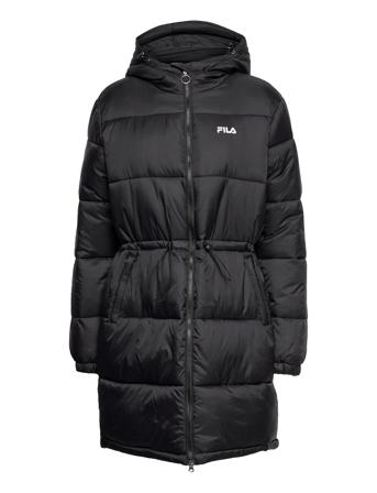 Embla Long Hooded Puff Jacket Black FILA
