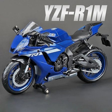 1:12 Yamaha YZF-R1M 60-årsjubileumsmodell av motorsykkel - Lekebil, samleobjekt, Autobike, støtdemper, terrengsykkel, leketøybil
