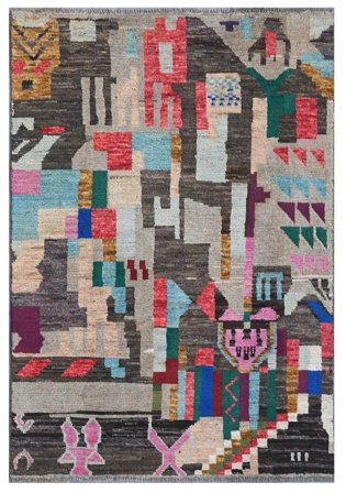 Hand Knotted Moroccan Berber - Afghanistan 95X137 Wool Rug Small