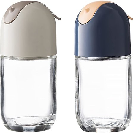 Salt- og pepperbøsse-sett, salt- og pepperbøsser i glass, 2 stk. salt- og pepperbøsser for kjøkken, spisebord, utendørs