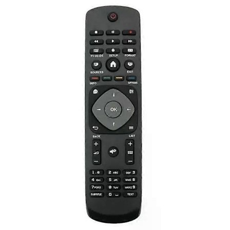 Universal fjärrkontroll för Philips TV, Perfekt ersättningsfjärrkontroll för Philips, TV-fjärrkontroll - Svart, RM-L1225