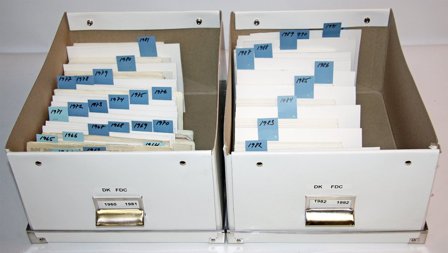 Danmark 1960-1992 - Samling af FDC'er i 2 kasser