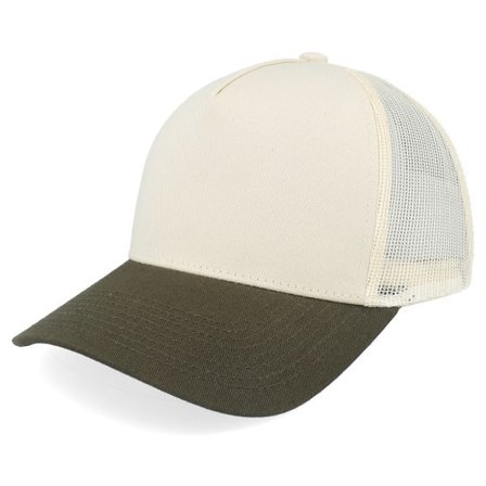 Equip - Grön trucker Keps - Blank Stone/Olive A-frame Trucker @ Hatstore