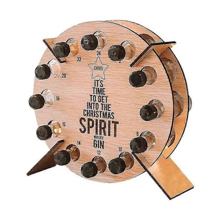 Puinen joulukuusi olutpulloteline 24 päivän joulukalenteri viinipulloteline 24 viinipullon juhlakoristeluun TAO