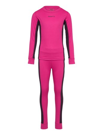 Core Dry Baselayer Set Jr Pink Craft