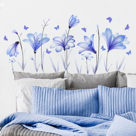 Violetit Perhoset Kukat Seinätarra Seinätarra Makuuhuoneeseen