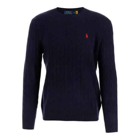 Ralph Lauren - Stickade Tröjor - Blå - Herr - Storlek: L, Herr, Storlek: L