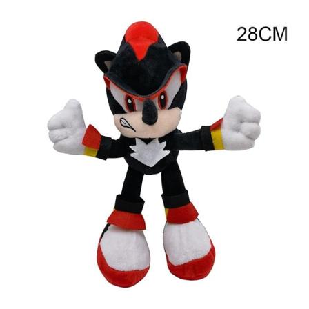 Sonic Hedgehogs Leketøy Myk plysj Figuretoys tegneserie kosepute Black-28cm