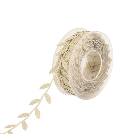 15m Spetskant Hantverk Blad Rattan Girlang Band DIY Blad Dekorativt Band (Gyllene)