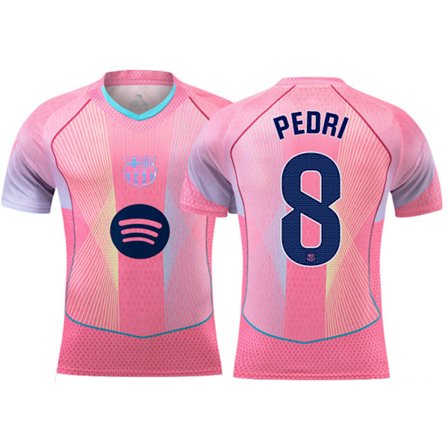 25-26 FC Barcelona Special Edition Pink NO.8 PEDRI Fodbold T-shirt S-2XL