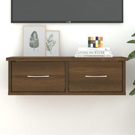 Vidaxl Väggskåp Brun Ek 60x26x18,5 Cm Konstruerat Trä Brun