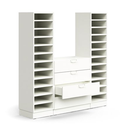 Sortiereinheit QBUS, 1641x1600x420 mm, weiß