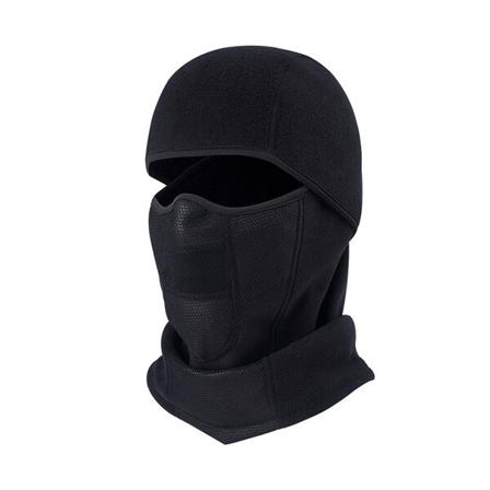 Balaclava / Hiihtonaamari tuulenpitävällä fleecellä - Musta