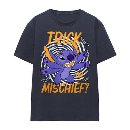 Lilo & Stitch Dam/Dam Trick Or Mischief T-Shirt L Deep Na