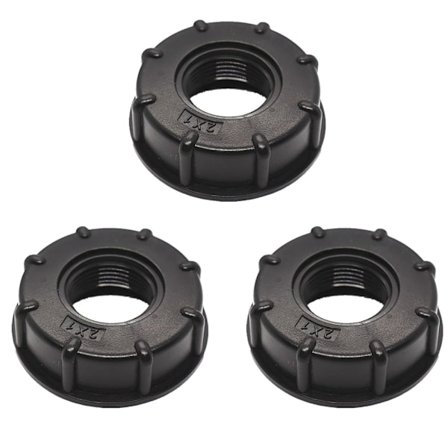 3 delar Ibc dräneringstankadapter Plast vattentanklockadapter (1 tum)