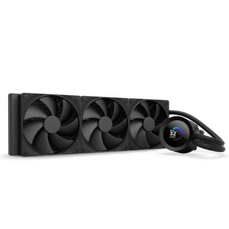 NZXT Kraken Plus 360 Black 360mm AIO vannkjøling med LCD-skjerm