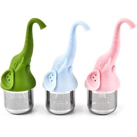 3-pak Løsbladste-infuser, Silikone Dyr Elefant, Sta,ZQKLA