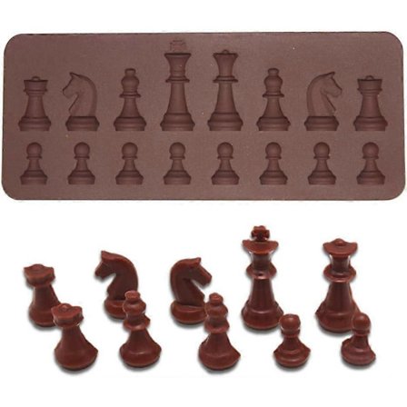 16 Kolon Silikoni Suklaamuotti Karkkimuotit Shakki Muoto DIY Suklaavanukas Karkki Hyytelö Mini Muffini (Kahvi)_tfrf