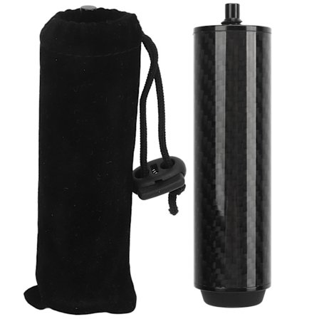 Kulfiber Pool Kø Forlænger Professionel Billard Kø Forlænger med Bumper Sort 10,16 cm