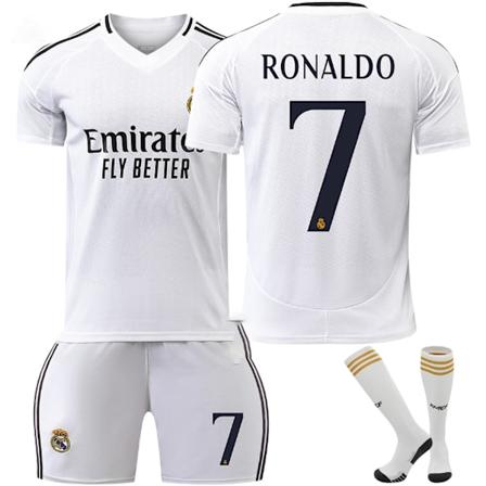 2425 Real Madrid Fotballdrakt Nr. 7 Vinicius 5 Bellingham Nr. 9 Mbappe og andre voksen- og barnedrakter No.7 RONALDO 16