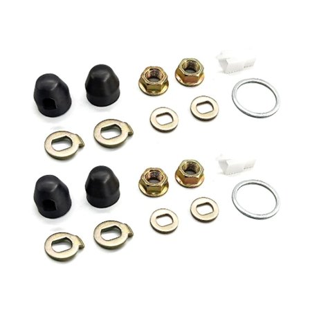 M14 2-sett Ebike Hjulmotoraksling 14mm Akslingskruehette Skive/Avstandsholder/Mutterdeksel E-sykkel Hjulås for