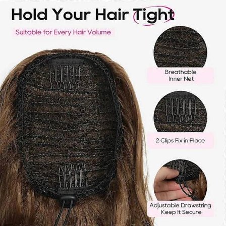 Kvinnor Naturlig Syntetisk Falsk Hästsvans Hår