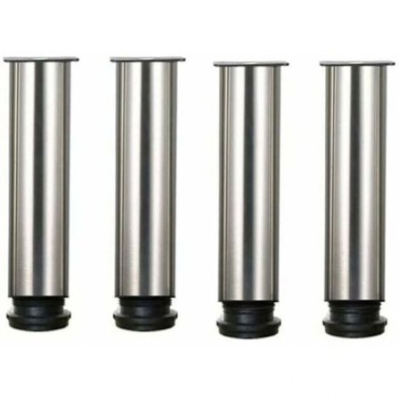 Sæt med 4 25 cm højdejusterbare møbelben i rustfrit stål, ideelle til sofa, bord, skabe.