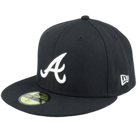 New Era - MLB Svart fitted Keps - Atlanta Braves MLB Basic 59FIFTY Black Fitted @ Hatstore