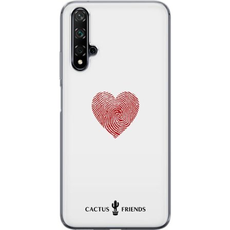 Kompatibelt Mobilskal till Huawei Huawei nova 5T Cactus and Friends - Fingerprint Love