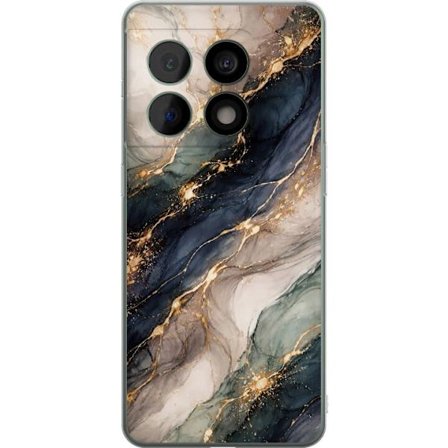 Yhteensopiva Puhelinkuori OnePlus OnePlus 10 Pro Ylellinen abstrakti marmoritaide mustalla, valkoisella ja kullalla elegantteine linjoineen, eksklusii