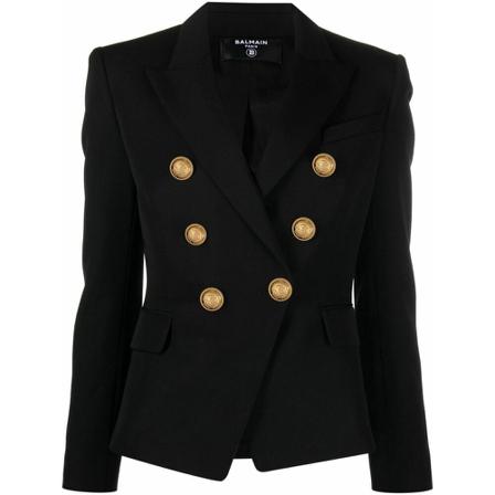 Balmain, Blazers Zwart, Dames, Maat:S