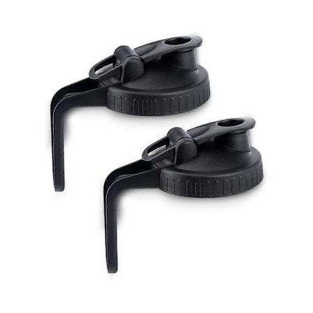 Krukke med bred munding, låg med flip-top, håndtag, lækagesikker forsegling og nem hældetud, genanvendelig konservering