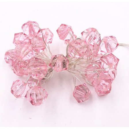 LED-ljusslinga Oregelbunden Meter Kristall LED Kristall Ljusslinga 2m Ljus 20 Ljusslinga Rosa Sten Blå Ljus LED Bröllop Fest Hem Trädgård