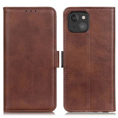 Textured iPhone 13 Mini cover - Dark brown