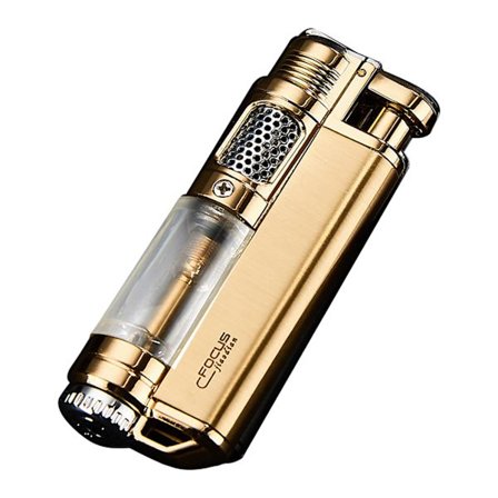 Vindtät Blå Låga Butan Jet Tändare – Justerbar Multifunktionell Brännare, Perfekt Present till Män