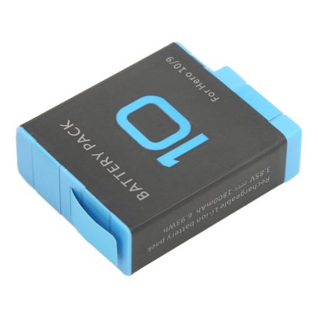 Oppladbart batteri for Hero 10 9 Black Litiumbatteri 1800mAh Høykapasitets Action Kameratilbehør
