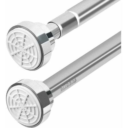 Udtrækkelig bruseforhængsstang 50-85 cm Bruseforhængsstang Ingen boring Rustfrit stål Bruseforhængsstang til brusekabine Balkondør..DEBUNS