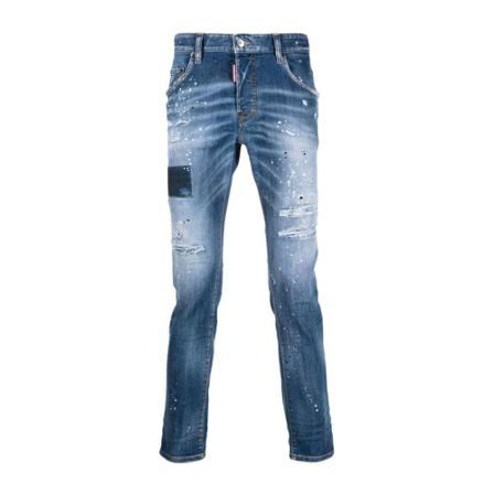 Dsquared2, Slim-fit Jeans Blauw, Heren, Maat:M