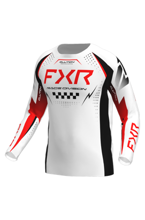 Maglia Cross FXR Clutch Pro 26 Bianco/Rosso/Nero M