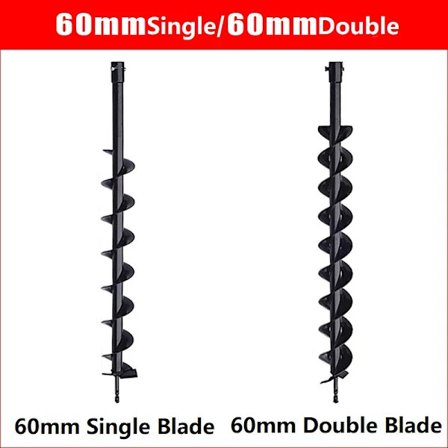 60mm*800mm Jordborr Borrskär Stängselborr Jordborrmaskin Bensin Stolpgrävare Elverktyg Tillbehör