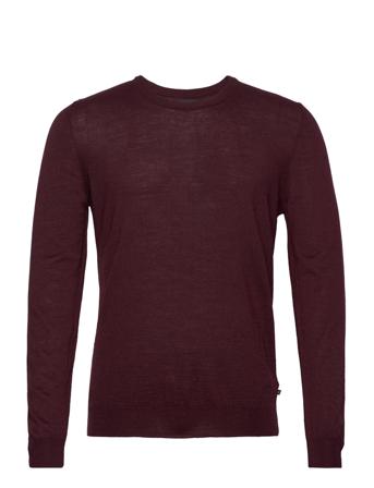 Mapetro Strikkegenser M. Rund Krage Burgundy Matinique
