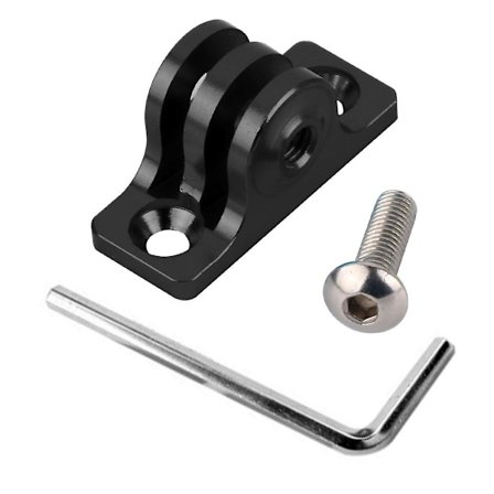 Lavvinkelmontering Surfboard Overflade Flad Fast Base CNC Aluminium Til Gopro 8 7 6 5 Sjcam Sj5000 Xiaoyi Action Kamera Tilbehør(Sort)