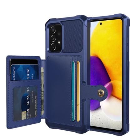 Samsung Galaxy A52 - Beskyttelsescover med kortholder Blå
