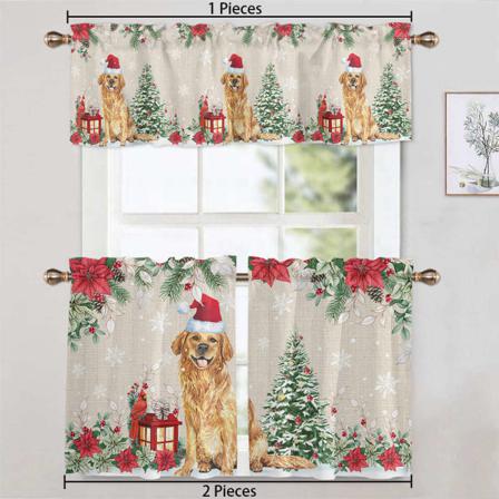 1/2 St Snowman Print Blackout Elk Printed Christmas Short Panel