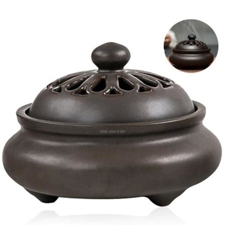 Rökelsehållare - Keramik - Mörkbrun - Zen-atmosfär - Avkoppling - Inredning