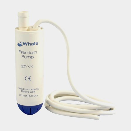 Pompe de relevage électrique submersible Whale Premium Submersible avec filtre, 12 V, 9,75 l/min à 3 m, 11,75 l/min à 1 m, 13 l/min à 0 m, tuyau 3/8 (