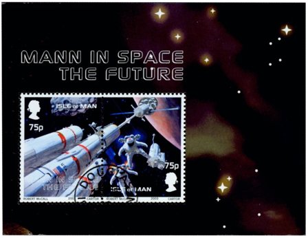 Man - Rumfart - Stemplet miniark