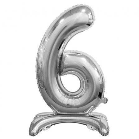 Seisova numeropallo hopea "0-9" Numero 6